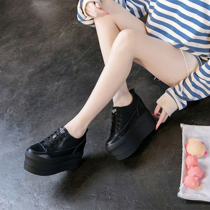 最大55 オフ Eimei ぐ んと伸びる 身長12cmアップ 厚底スニーカー ハイカット レースアップ ヒール インヒール 超厚底 スニーカー レディース Www Tonna Com