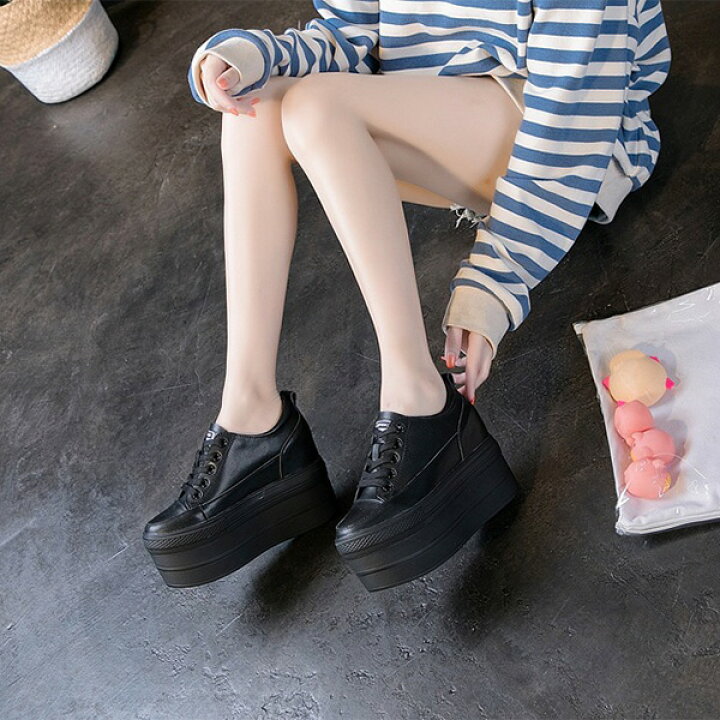 最大55 オフ Eimei ぐ んと伸びる 身長12cmアップ 厚底スニーカー ハイカット レースアップ ヒール インヒール 超厚底 スニーカー レディース Www Tonna Com