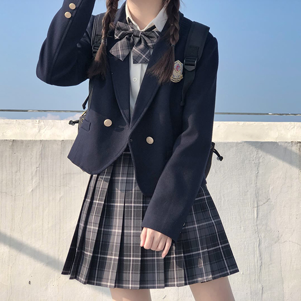 コスプレ 制服 女子高生 ハロウィン パーティ チェック リボン スカート　S