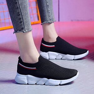 ソックススニーカー スニーカー 厚底スニーカー 4cmヒール レディース ストレッチ 運動 ローカット スリッポン 歩きやすい ナースシューズ 通気 ウォーキングシューズ 婦人靴 22.5-26cm スポサ