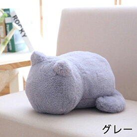 【15日限定10％OFFクーポン】猫 クッション 抱き枕 ぬいぐるみ かわいい おしゃれ 背当て 腰当て 雑貨 もちもち ふわふわ インテリア ソファ ベッド 猫グッズ 黒猫 白猫 グレー猫 プレゼント ギフト 誕生日 子供 女性 彼女 猫好き 香箱座り ねこ ネコ アニマル 動物