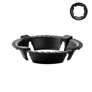 過熱防止センサー対応補助五徳 ガスストーブラック 鋳鉄鍋リング 防風ストーブサポートリング パンホルダー スタンド 4爪/ 5爪滑らない コンロガード 風よけ キ