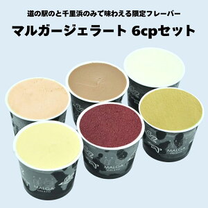 ≪いい道の駅 のと千里浜≫「マルガージェラート」カップジェラート6cpセット【ジェラート 限定フレーバー 能登 お取り寄せ 】