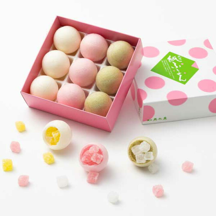 楽天市場 菓匠 高木屋 ころんと可愛いカラフルな和菓子 紙ふうせん 9個入り 5色の折り紙付き 金沢の和菓子 お菓子 お取り寄せ スイーツ ギフト お土産 ザクザク食感 Miicha