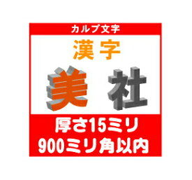 ［カルプ文字］　漢字一文字　厚さ15ミリ　900ミリ角以内