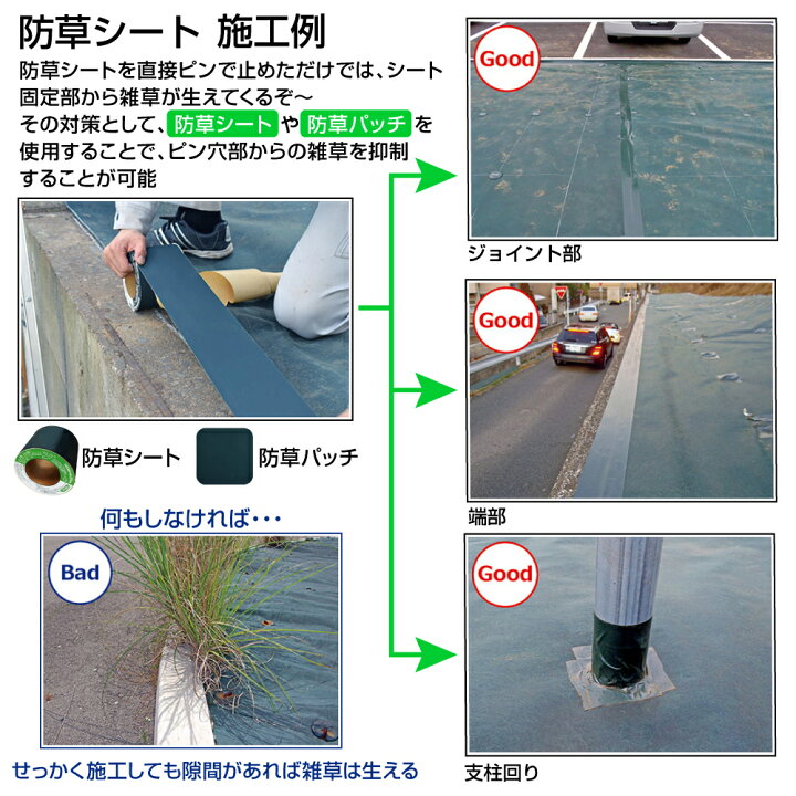 楽天市場】ザバーン 防草シート接続テープ グリーン つや消し 10cm×20m 