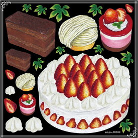 シール ホールケーキ チョコレートケーキ ムースケーキ モンブラン 苺 装飾 デコレーションシール チョークアート 窓ガラス 黒板 看板 POP ステッカー （最低購入数量3枚～）メーカー直送