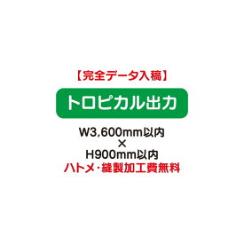 【タペストリー】【バナー】【フルカラー出力】 【特注オーダー品】トロピカル出力 W3600×H900【送料別途】オリジナルのタペストリーやバナーが製作できます。