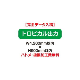 【タペストリー】【バナー】【フルカラー出力】 【特注オーダー品】トロピカル出力 W4200×H900【送料別途】オリジナルのタペストリーやバナーが製作できます。