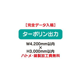 【横断幕】【懸垂幕】【フルカラー出力】 【特注オーダー品】ターポリン出力 W4200×H3000【送料別途】