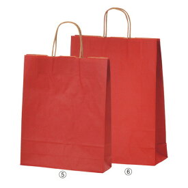 【ラッピング用品】【袋類】【持ち手付き紙袋】 kp38-309-10-13 カラー手提げ紙袋 レッド 27×8×34cm