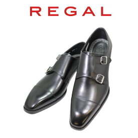 リーガル REGAL ビジネスシューズ 27EL BD 黒 ダブルモンクストラップ ストレートチップ（ブラック）革靴 メンズシューズ メンズ用(男性用)ブリティッシュ トラッド ビジネス スーツ ハイヒール 本革 日本製リクルート フォーマル パーティー
