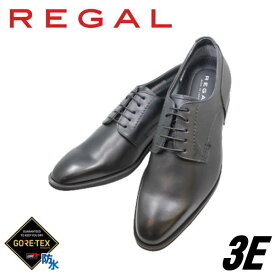 REGAL(リーガル)GORE-TEX（ゴアテックス）プレーントゥー 34HR BB 黒 3E 革靴 メンズ用（男性用） 本革（レザー）撥水 防水 日本製 （ブラック） 防水革靴 全天候ビジネスシューズ