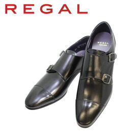 REGAL（ リーガル ）ビジネスシューズ 37TR BC 黒( ブラック ）ダブルモンク ストレートチップ革靴 メンズシューズ メンズ用(男性用 本革（ スクラッチタフレザー ）日本製 25cm 25.5cm 26cm 26.5cm 27cm