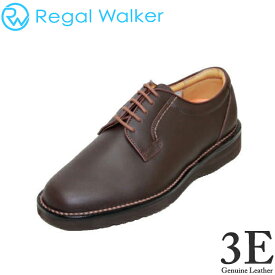 REGAL WALKER リーガル ウォーカー601W BF DBR (ダークブラウン)革靴 ビジネスシューズ ウォーキング シューズ レザースニーカー 3E 濃茶色メンズ用（男性用）本革（レザー）ベーシック カジュアル プレーントゥー シンプル