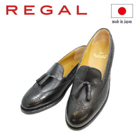 REGAL（リーガル）ウイングタッセルJE03 黒（ブラック）3E AHメンズシューズ ビジネスシューズ タッセルシューズ メンズ用（男性用）本革（レザー）日本製 革靴