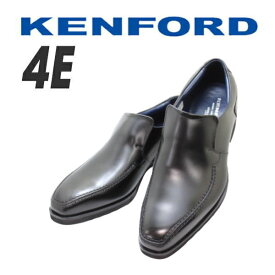 REGAL KENFORD ケンフォード KP03AB 黒スリッポン バンフ バンプ 紐なし ビジネスシューズ 革靴 メンズ用（男性用） 本革（レザー）幅広 4E 黒（ブラック）