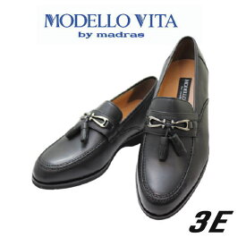 madras（マドラス） MODELLO VITA (モデーロビータ) VT5649 黒3E メンズ ビジネスシューズ 軽量 メンズ用（男性用）本革（レザー）革靴 紐なし 24.5cm 25cm 25.5cm 26cm 26.5cm27cm