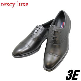ビジネススニーカー メンズ アシックス商事 TEXCY-LUXE TU7774 黒色（ブラック） ウォーキング シューズ 幅広 軽量メンズ用（男性用）本革（レザー）革靴 立ち仕事