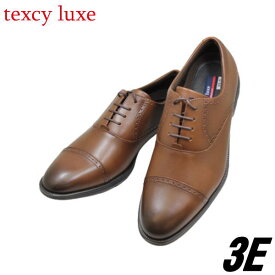 アシックス商事 TEXCY-LUXE TU7774 茶色（ブラウン） メンズ ビジネスシューズ ウォーキング シューズ 幅広 軽量メンズ用（男性用）本革（レザー）革靴 立ち仕事 スニーカー 感覚