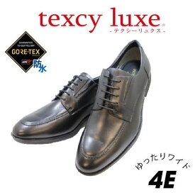 GORE-TEX（ゴアテックス）テクシーリュクス TEXCY-LUXE TU8006黒メンズビジネスシューズ ウォーキング シューズ メンズ用（男性用）本革（レザー） 革靴 消臭 防水 軽量 幅広 ワイド 4E 黒（ブラック）立ち仕事 スニーカー 感覚