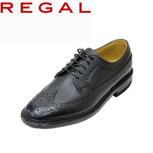 REGAL（リーガル） 2585N 黒色（ブラック）ウィングチップ革靴 メンズシューズ ビジネスシューズ メンズ用（男性用）本革（レザー)リクルート  フレッシャーズ 通学 通勤 仕事 24cm 24.5cm 25cm 25.5cm 26cm 26.5cm | 神田のリズム靴店