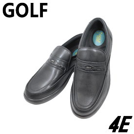 GOLF grandslam ゴルフ 2151 黒 ブラック4E カジュアルシューズ 【靴】本革基材 革靴 4E 幅広 ワイド 軽量 ソフト仕上げ ビジネスシューズ兼用も OK