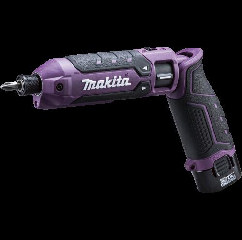 Makita TD023DSHX 無線筆電衝擊起子,配備 BL0715 (1.5Ah) 電池 x2、DC07SB 充電器和塑膠外殼。