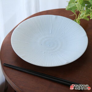 中皿 京千段7寸皿 直径21.7cm 高さ3.0cm 380g お皿 丸皿 美濃焼 日本製 おしゃれ かわいい 和食器