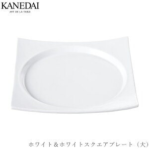 【ホワイト&ホワイトスクエアプレート(大)】和食器 おしゃれ 焼き物 業務用 プロ仕様 プレート 0410-0172