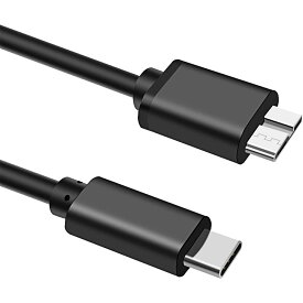 USB Type C to USB 3.0 変換ケーブル (0.5m) USB C 外付けhddケーブル USB Type C to USB 3.0 Micro B 3A急速充電と5Gbpsデータ転送 Macbook（Pro）/HDD外付けハードドライブ/Seagate/Camera 3など対応