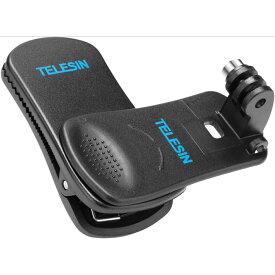 TELESIN 360°回転式 クリップ マウント バックパックショルダーストラップクリップマウント アクションカメラ 用 Max Hero 10 9 8 7 6 5 DJI Osmo Action Insta360 One R One X2 Go 2 と互換