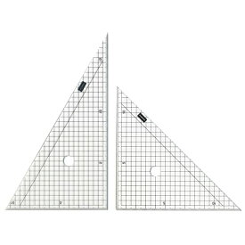 ウチダ製図器(Uchidaseizuki) 三角定規 13×18×0.2cm 方眼 7-470-0002