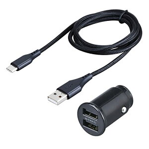 セイワ(SEIWA) 車内用品 DCパワープラグ A×2+A to Cケーブル D620 DC充電器 USB Type-Aポート×2(5V/2.
