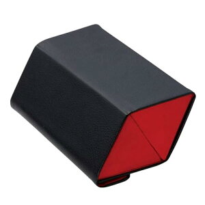 メガネケース 2本収納 1本収納 スリム 変形 セミハードケース マグネット 開閉 ブラック 2562-01