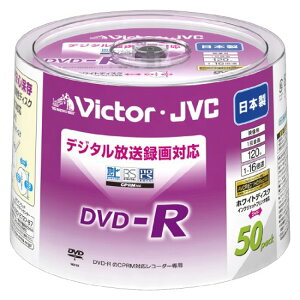�r�N�^�[ �f���pDVD-R CPRM�Ή� 16�{�� 120�� 4.7GB ���C�h�z���C�g�v�����^�u�� 50�� ���{�� VD-R120RQ50