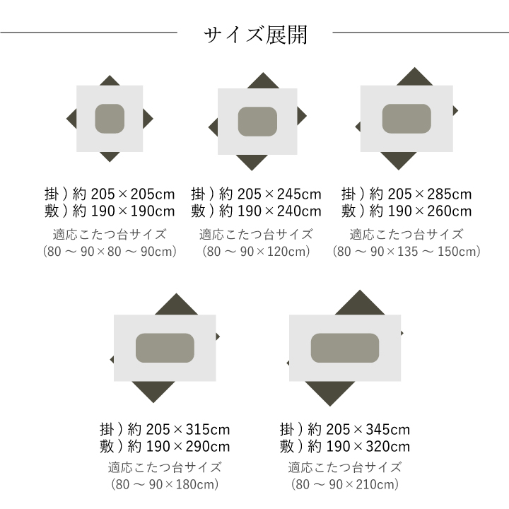 【ポイント５倍】日本製 こたつ布団 こたつ厚掛敷布団 セット 和柄 長方形 ブルー ブラウン 約205×285cm 11