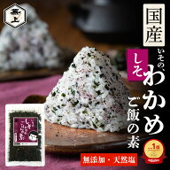 【セット買いで最大15％OFF】 しそわかめご飯の素 無添加 50g 選べる1～5袋セット 国産 しそふりかけ し…