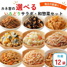カネ吉の◆選べるいろどりサラダ・和惣菜◆セット(12袋) おかず 時短