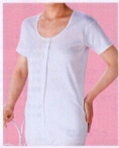 ≪処分品≫【楽天市場】グンゼ【快適工房】日本製 綿100%前あき釦つき3分袖インナー 婦人肌着 GQ4038介護用としても使えます。介護肌着前開き【メール便1個口250円には2枚まで入ります