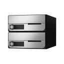 ただいま全品ポイント5倍ポストW280×H120前入前出／防滴タイプ ナスタ KS-MB6202PU 扉開き方向:上 戸数2・3 錠前タイプ3種 ステンレスヘアーライン