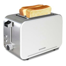 アイリスオーヤマ ポップアップトースター トースター おしゃれ 4枚切り 厚切り対応 7段階 小型 お手入れ簡単 オーブントースター 2枚同時 ホワイト
