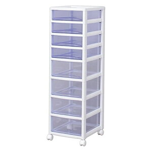 アイリスオーヤマ スーパークリアチェスト SCE-320 SCE-440 書類ケース オフィス用品 収納ケース 引き出し オフィス家具 文房具入れ ホワイト 洗面所 5段 8段