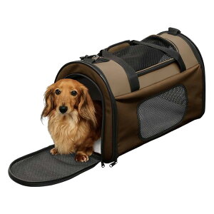 アイリスオーヤマ 折りたたみソフトキャリー Sサイズ Mサイズ POTC-410A POTC-500A 犬 猫 小型犬 キャリーバック 布製 折り畳み おでかけ 通院 Sサイズ Mサイズ ブラウン ピンク マット付き /ねこポ