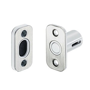 アトムリビンテック マグネット式振止 (引戸用下部振止) (本体・フロントプレート・受けセット) 本体サイズ:19.8×39.8×27・受サイズ:19.8×39.8×5