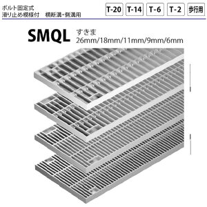 ステンレス製グレーチング カネソウ SMQL12525P=15 ボルト固定式 滑り止め模様付 横断溝・側溝用 みぞ幅200 250×994×25mm 1個