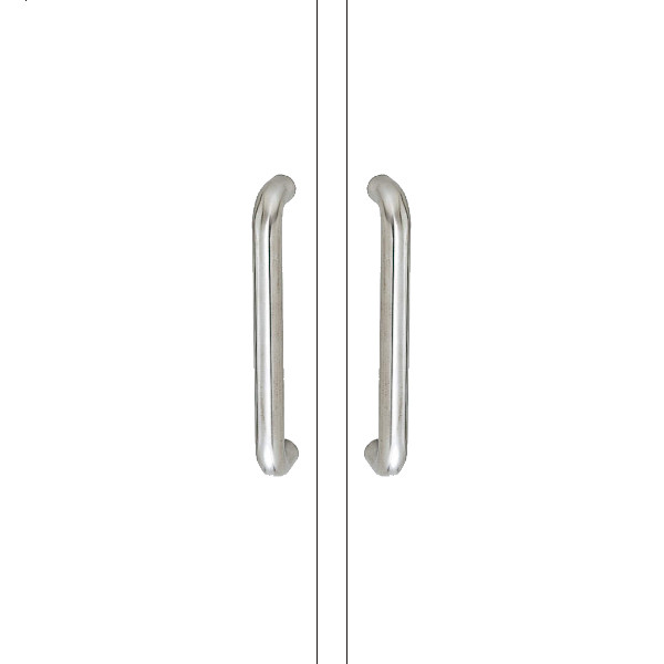 優れた耐食性を誇るステンレス鋼SUS322を使用 ステンレス鋼製 ドアハンドル 海外最新 dline LAMP 14-461S-WW ピッチP＝300 高さH＝80 座なし セール ヘアライン仕上 木製ドア両面取付