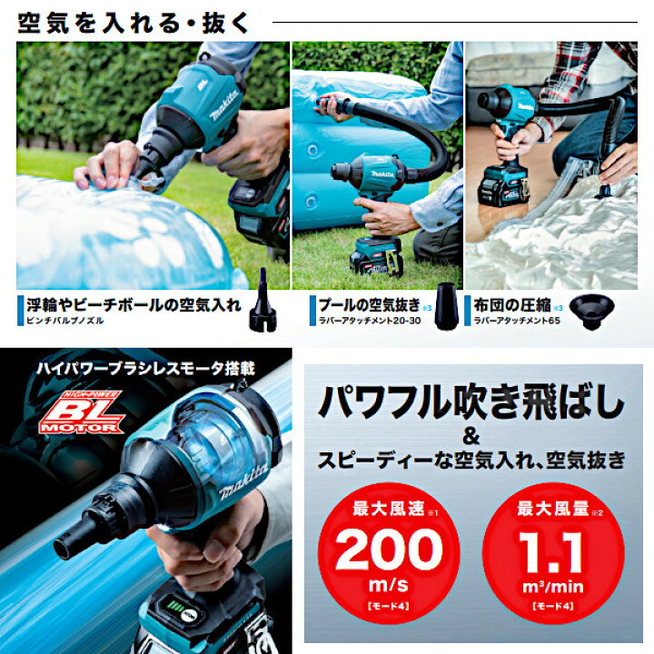 楽天市場】【純正品】充電式エアダスタ 【マキタ】 AS001GZ 本体＋各種 