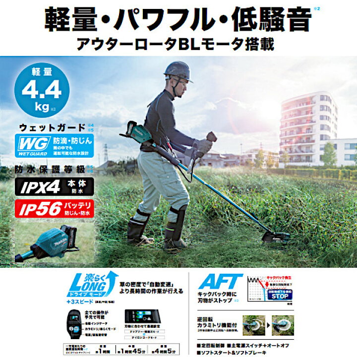 楽天市場】【純正品】充電式草刈機 ［Uハンドル］ （左右非対称 