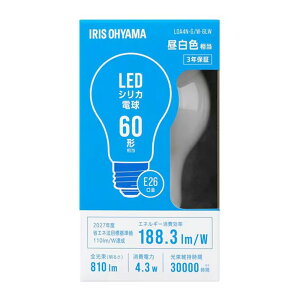�A�C���X�I�[���} LED�V���J�d�� E26 �S���� 60�`���� �����F SCL20N-U2